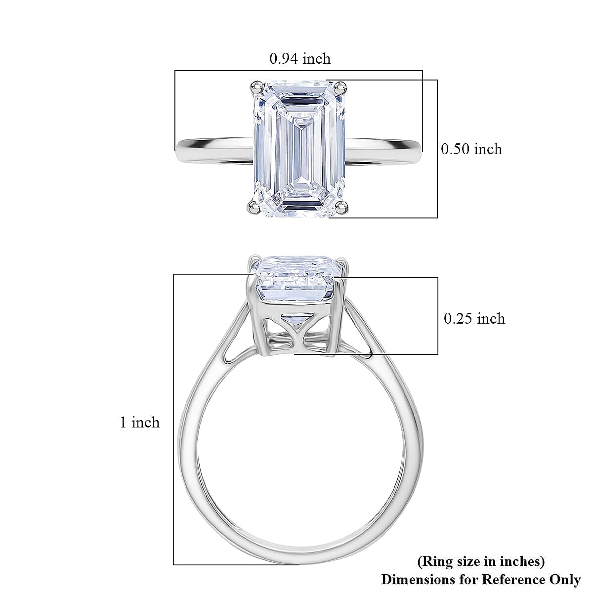 IGI Certified Luxuriant Lab Grown Diamond Solitaire Ring in 950 Platinum 5.00 ctw (Size 10.0) image number 5