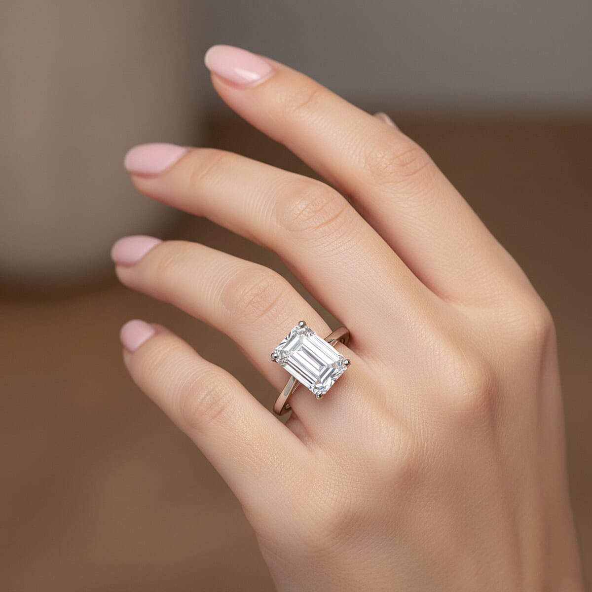 IGI Certified Luxuriant Lab Grown Diamond Solitaire Ring in 950 Platinum 5.00 ctw (Size 7.0) image number 2