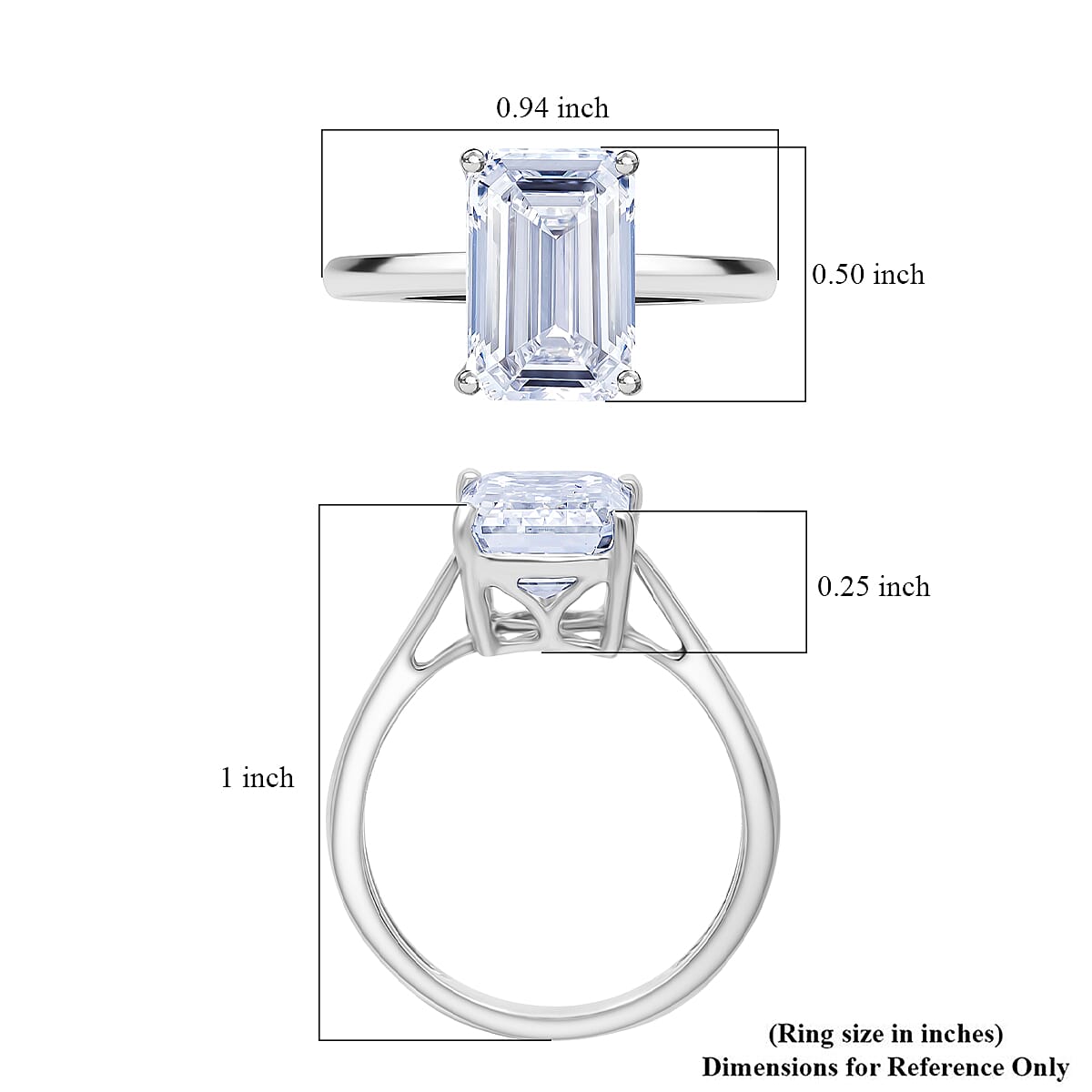 IGI Certified Luxuriant Lab Grown Diamond Solitaire Ring in 950 Platinum 5.00 ctw (Size 7.0) image number 5