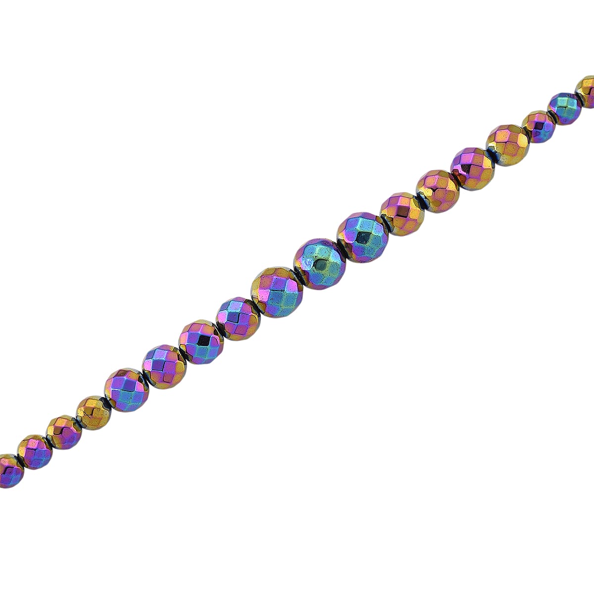 Magic color Plated Hematite 560.00 ctw Beaded Necklace in Silvertone 21.25-23.25 Inches image number 4