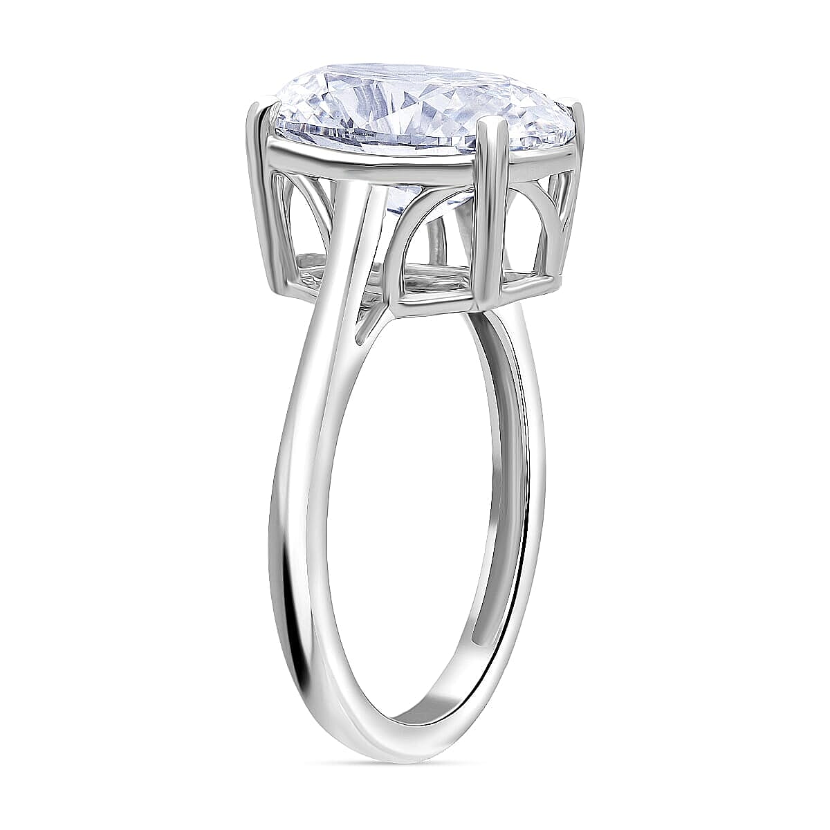 IGI Certified Luxuriant Lab Grown Diamond (E-F, VS) Solitaire Ring in 950 Platinum 5.00 ctw (Size 10.0) image number 3