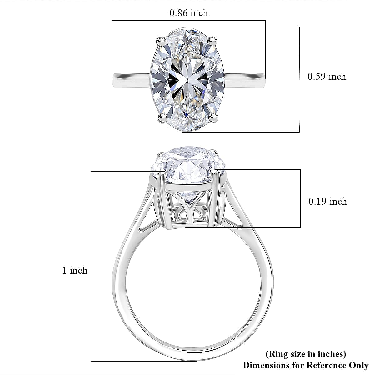 IGI Certified Luxuriant Lab Grown Diamond (E-F, VS) Solitaire Ring in 950 Platinum 5.00 ctw (Size 10.0) image number 5