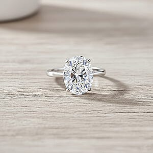 IGI Certified Luxuriant Lab Grown Diamond (E-F, VS) Solitaire Ring in 950 Platinum 5.00 ctw (Size 5.0)