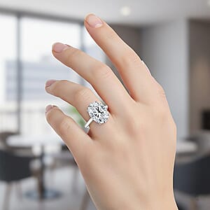 IGI Certified Luxuriant Lab Grown Diamond (E-F, VS) Solitaire Ring in 950 Platinum 5.00 ctw (Size 5.0)