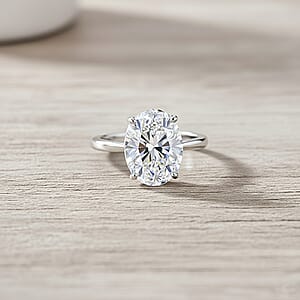 IGI Certified Luxuriant Lab Grown Diamond (E-F, VS) Solitaire Ring in 950 Platinum 5.00 ctw (Size 6.0)