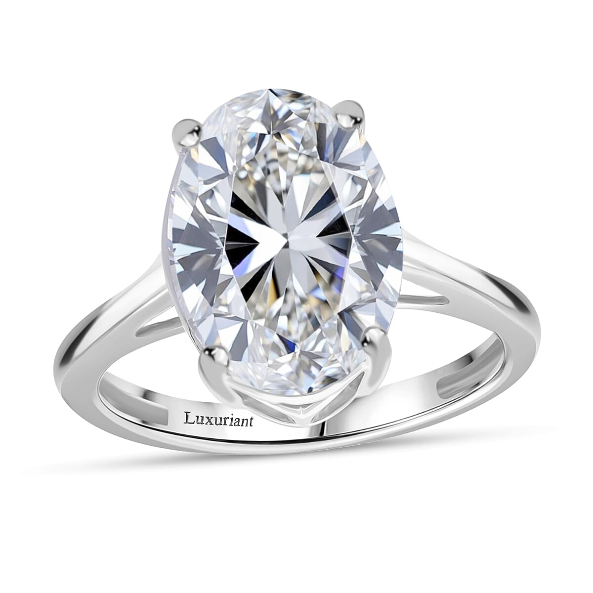 IGI Certified Luxuriant Lab Grown Diamond (E-F, VS) Solitaire Ring in 950 Platinum 5.00 ctw (Size 7.0) image number 0