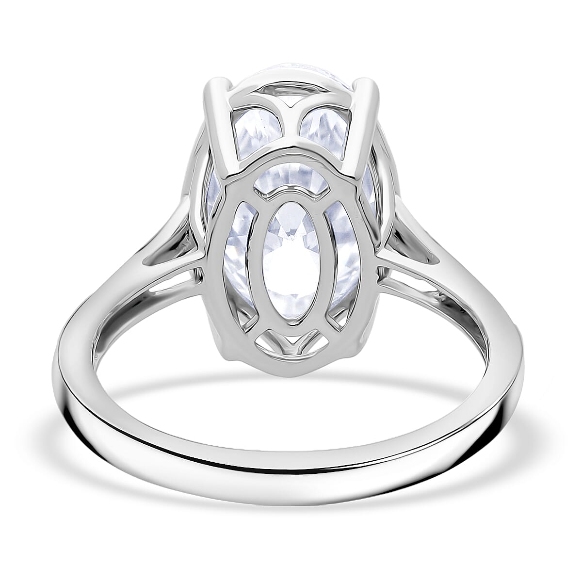 IGI Certified Luxuriant Lab Grown Diamond (E-F, VS) Solitaire Ring in 950 Platinum 5.00 ctw (Size 7.0) image number 4