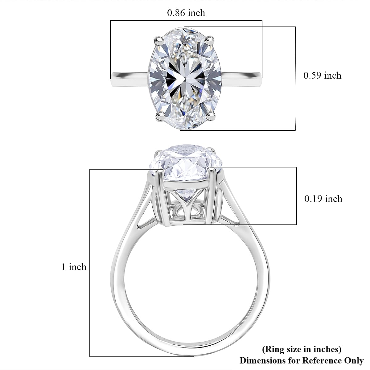 IGI Certified Luxuriant Lab Grown Diamond (E-F, VS) Solitaire Ring in 950 Platinum 5.00 ctw (Size 9.0) image number 5