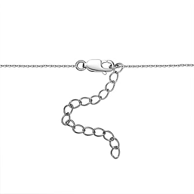 D'Joy Marialite, Moissanite Drop Necklace in 18K Vermeil RG and Rhodium Over Sterling Silver 8.10 ctw (18-20 Inches)