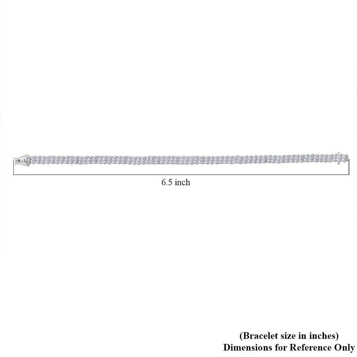 Luxuriant Lab Grown Diamond (G-H, SI) Celestial Duality Bracelet in Rhodium Over Sterling Silver (6.50 In) (Del. in 10-12 Days) 5.00 ctw image number 4