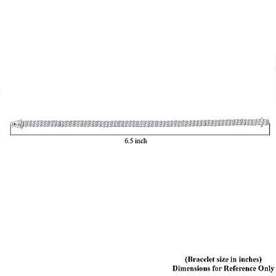 Luxuriant Lab Grown Diamond Bracelet in Rhodium Over Sterling Silver 5.00 ctw  (6.50 Inches)  (G-H, SI)