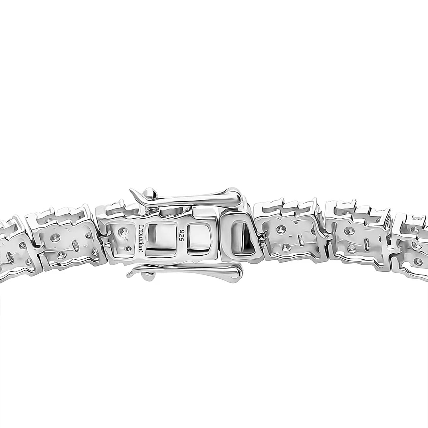 Luxuriant Lab Grown Diamond Bracelet in Rhodium Over Sterling Silver 5.00 ctw  (6.50 Inches)  (G-H, SI) (Del. in 10-12 Days)