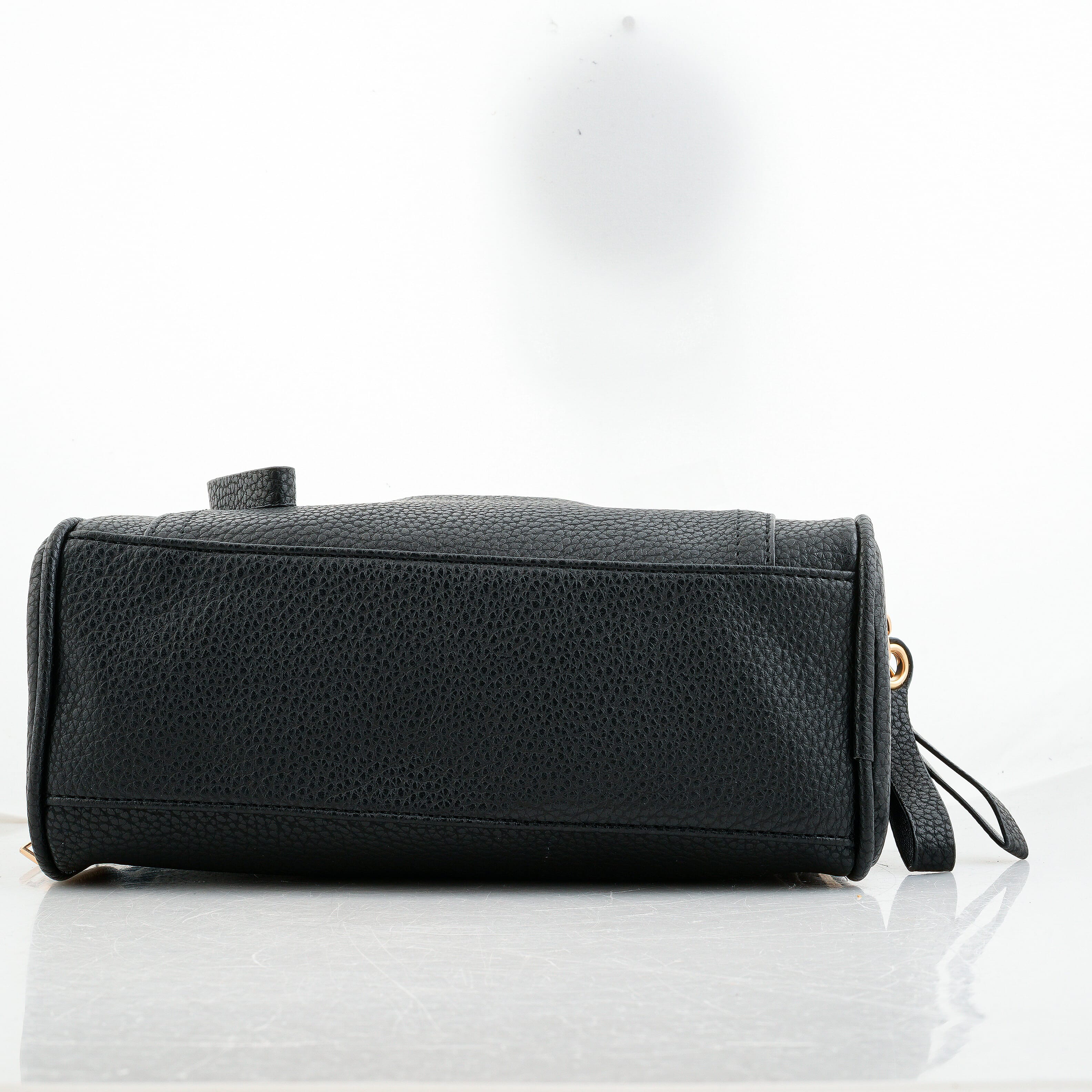 La Marey Black Faux Leather Crossbody Bag