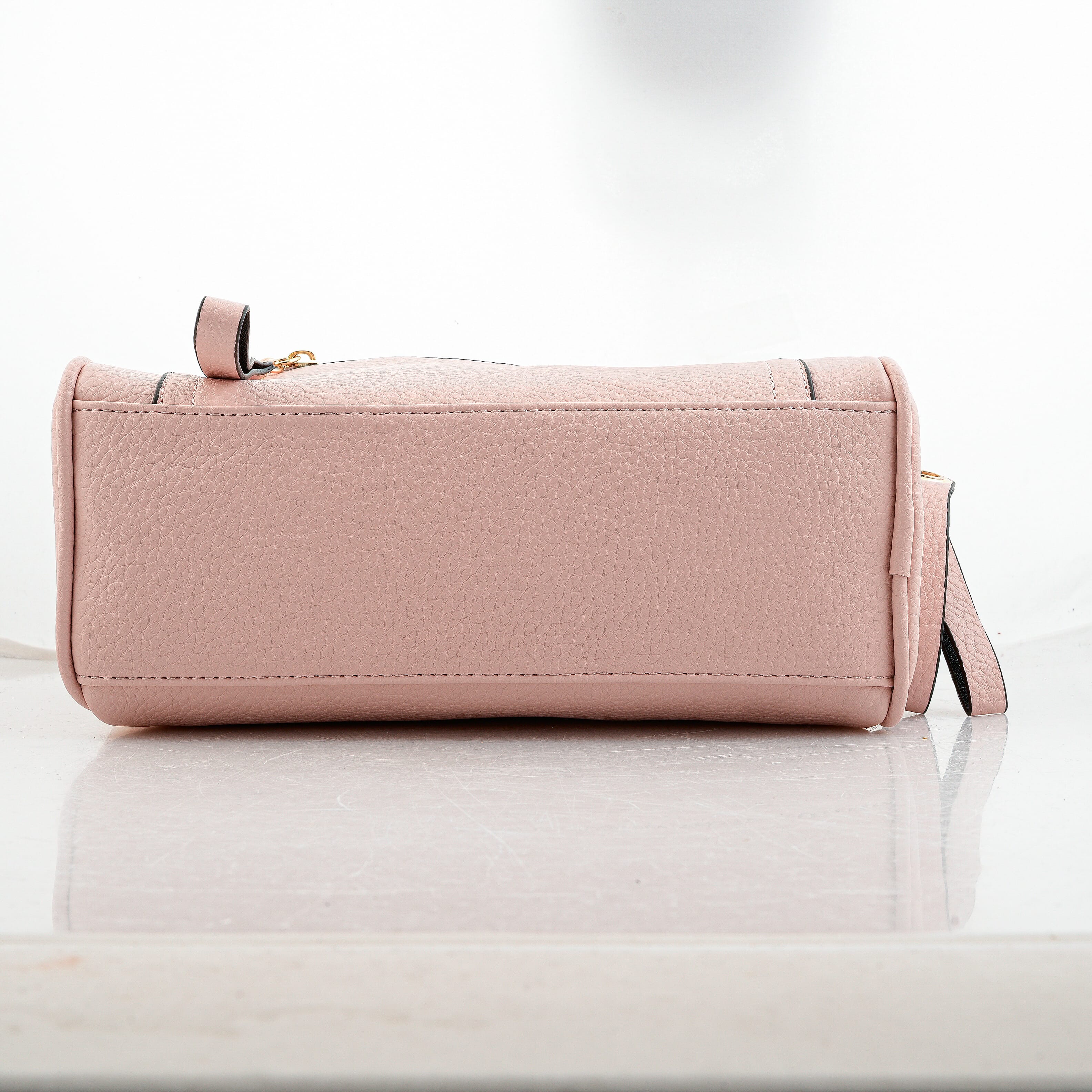 La Marey Pink Faux Leather Crossbody Bag