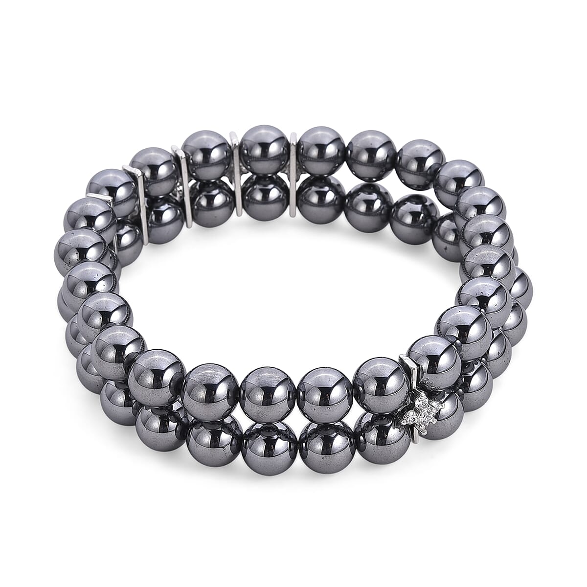 Terahertz, Simulated Diamond Beaded Bracelet in Silvertone 152.00 ctw (6.5-7.0 Inches) image number 4