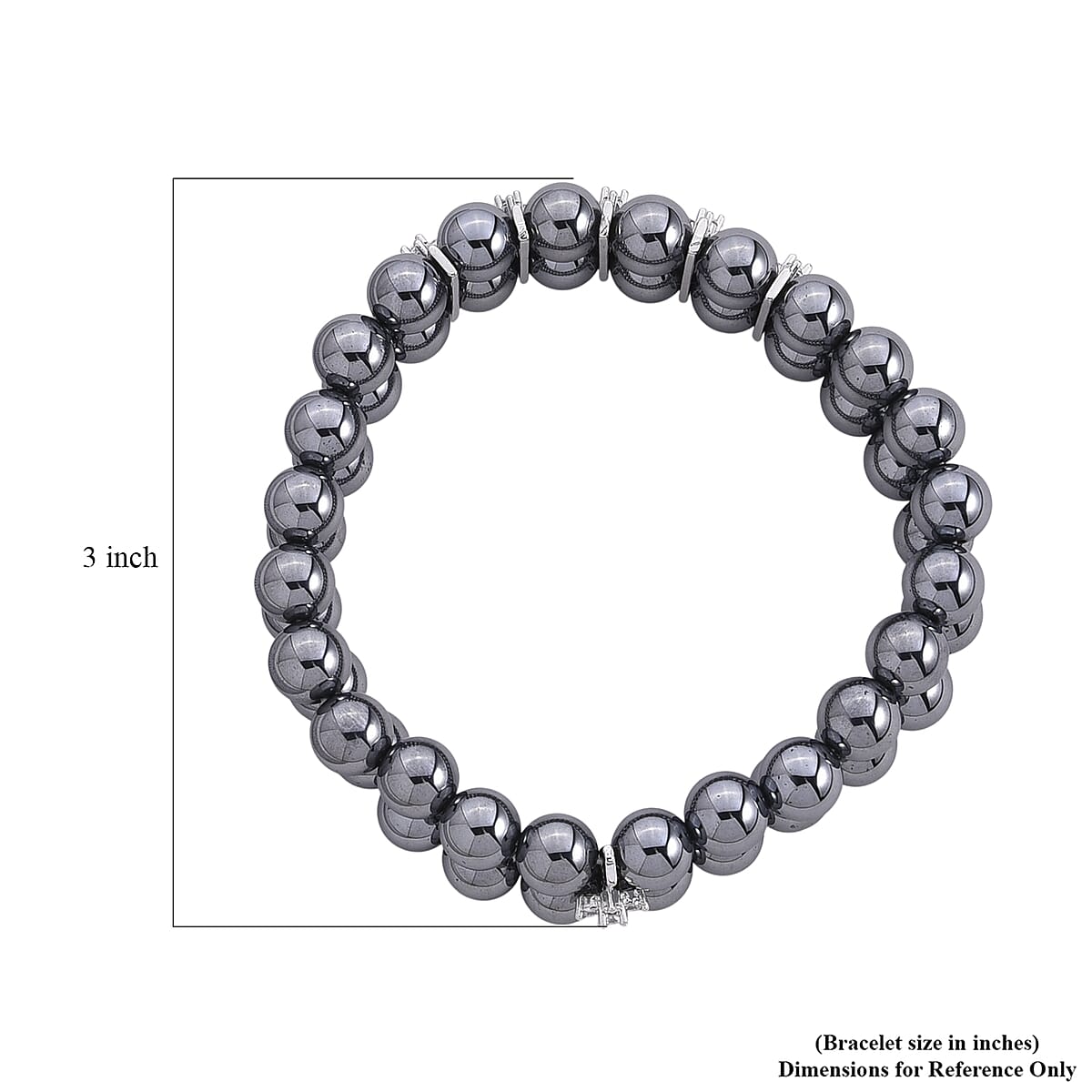 Terahertz, Simulated Diamond Beaded Bracelet in Silvertone 152.00 ctw (6.5-7.0 Inches) image number 5