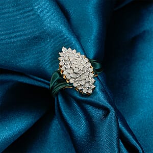 Diamond I2-I3 0.50 ctw Ring in 14K Yellow Gold Over and Sterling Silver (Size 7.0)