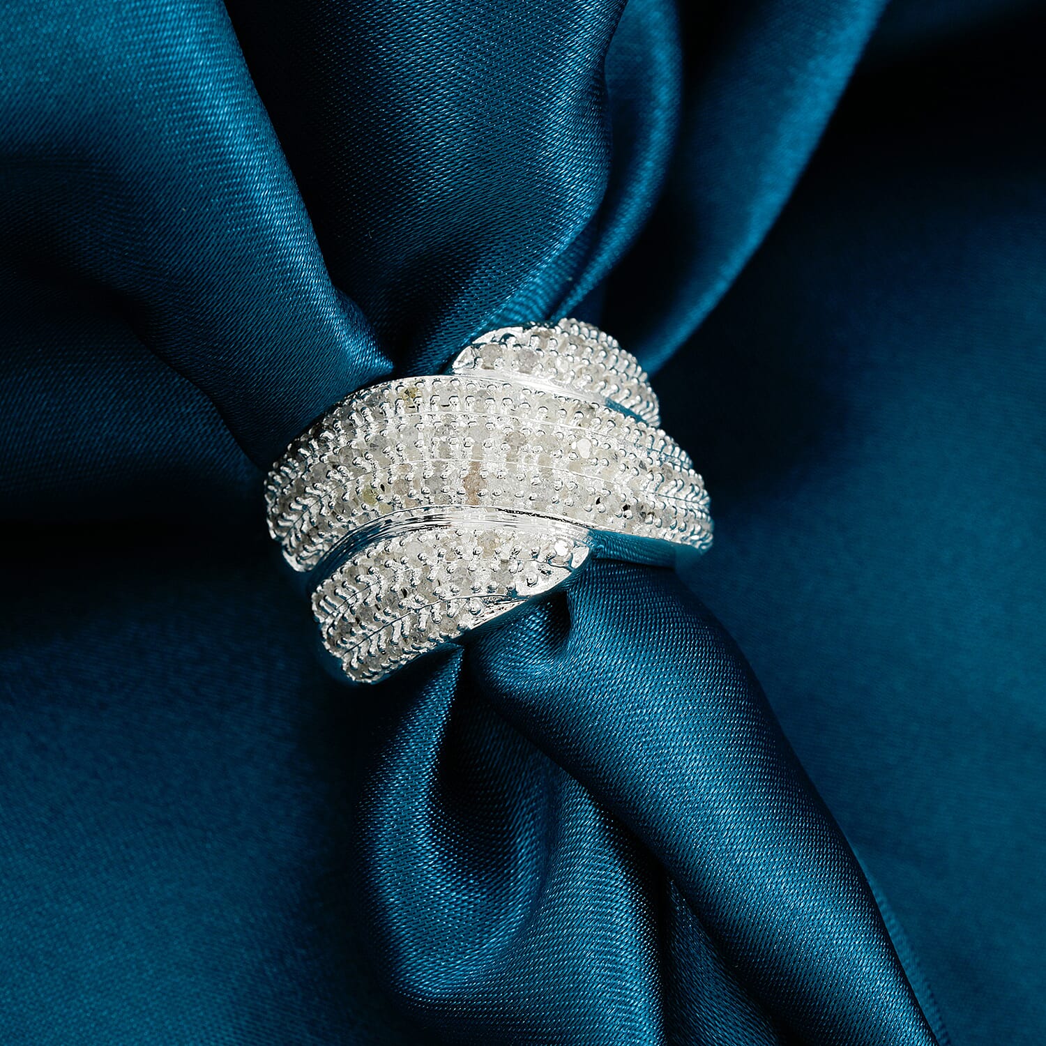Diamond I2-I3 1.00 ctw Ring in Sterling Silver (Size 10.0)