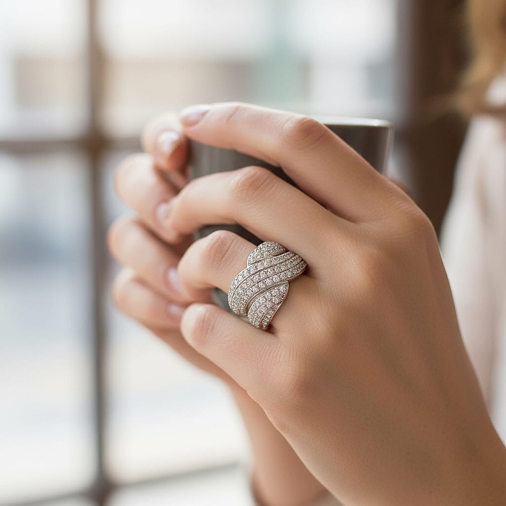 Diamond I2-I3 1.00 ctw Ring in Sterling Silver (Size 10.0)