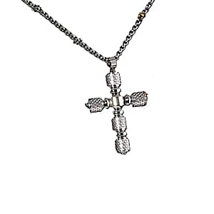 Cross Pendant Necklace in Stainless Steel 20 Inches