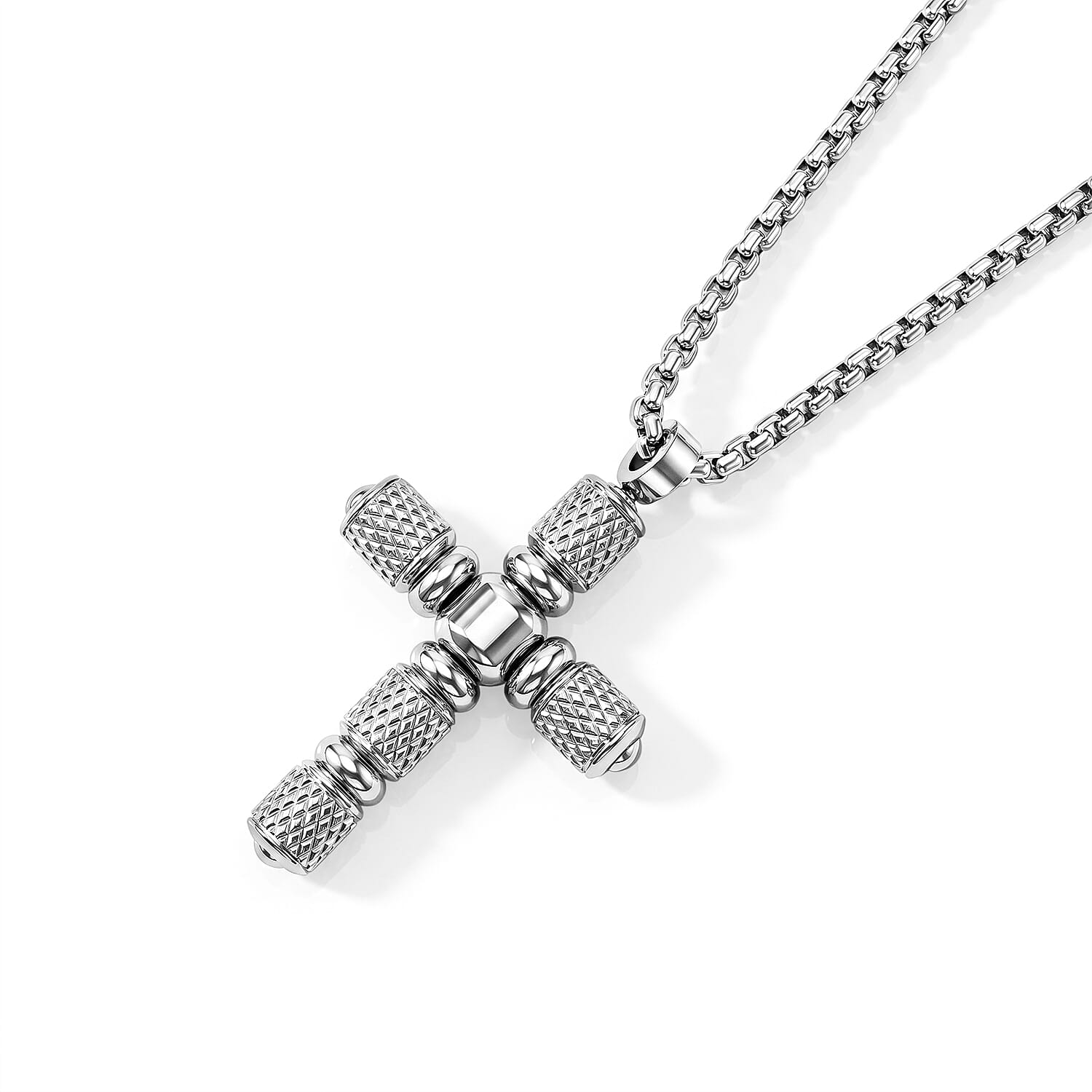 Cross Pendant Necklace in Stainless Steel 20 Inches