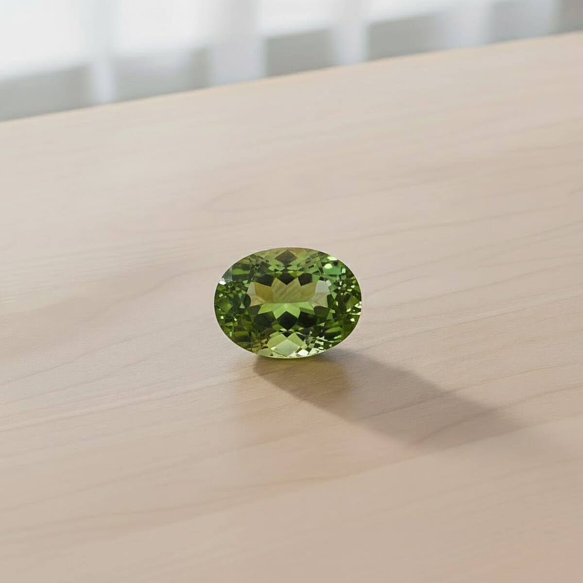 AAAA Cruzeiro Olive Tourmaline (Ovl 10x8 mm) 2.40 ctw image number 1