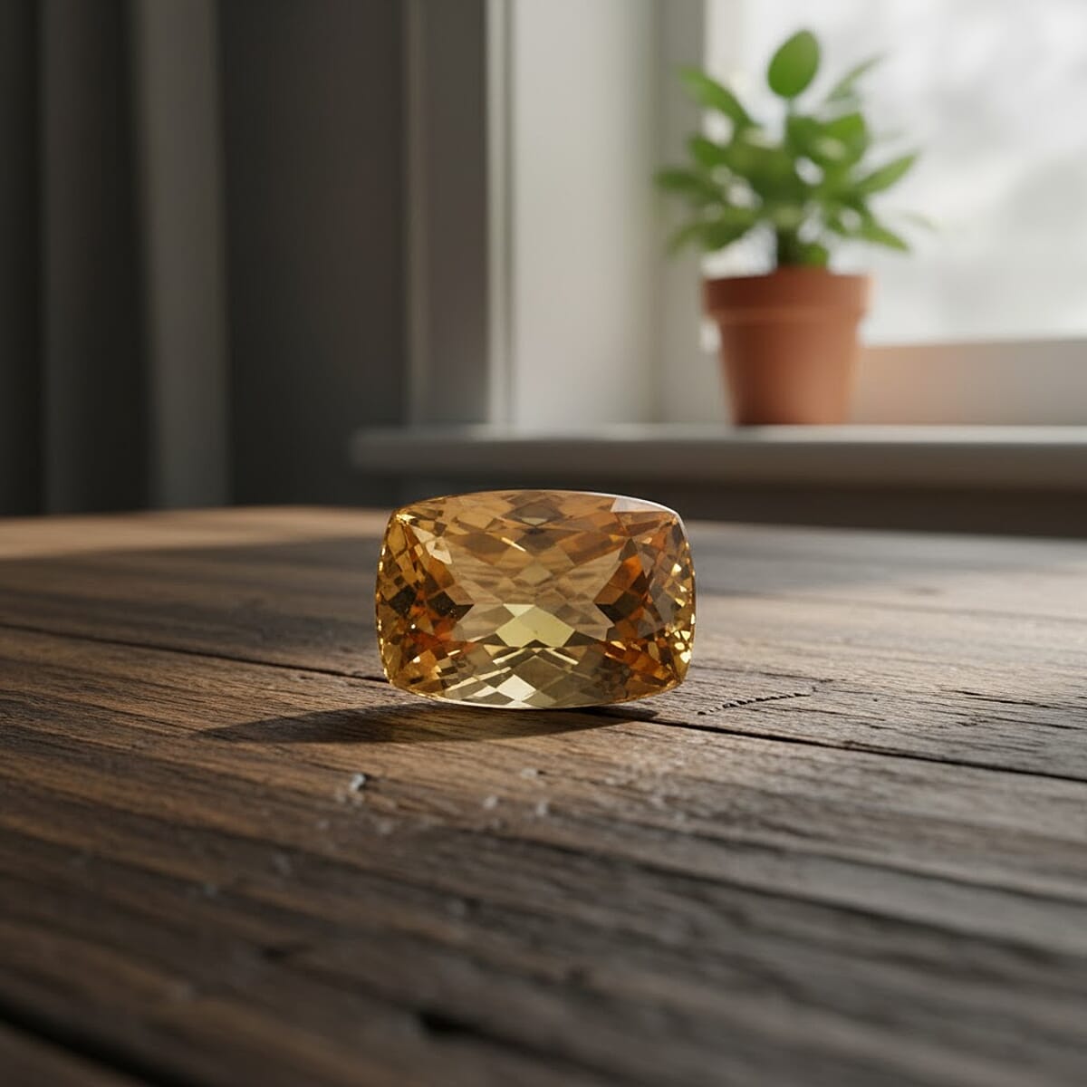 AAAA Natural Golden Tanzanite (Cush 8x6 mm) 1.50 ctw image number 1