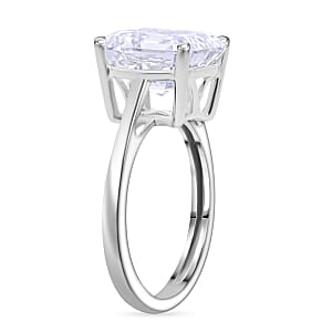 IGI Certified Luxuriant Asscher Cut Lab Grown Diamond E-F VS 5.00 ctw Solitaire Ring in 950 Platinum (Size 5.0) 4.60 Grams