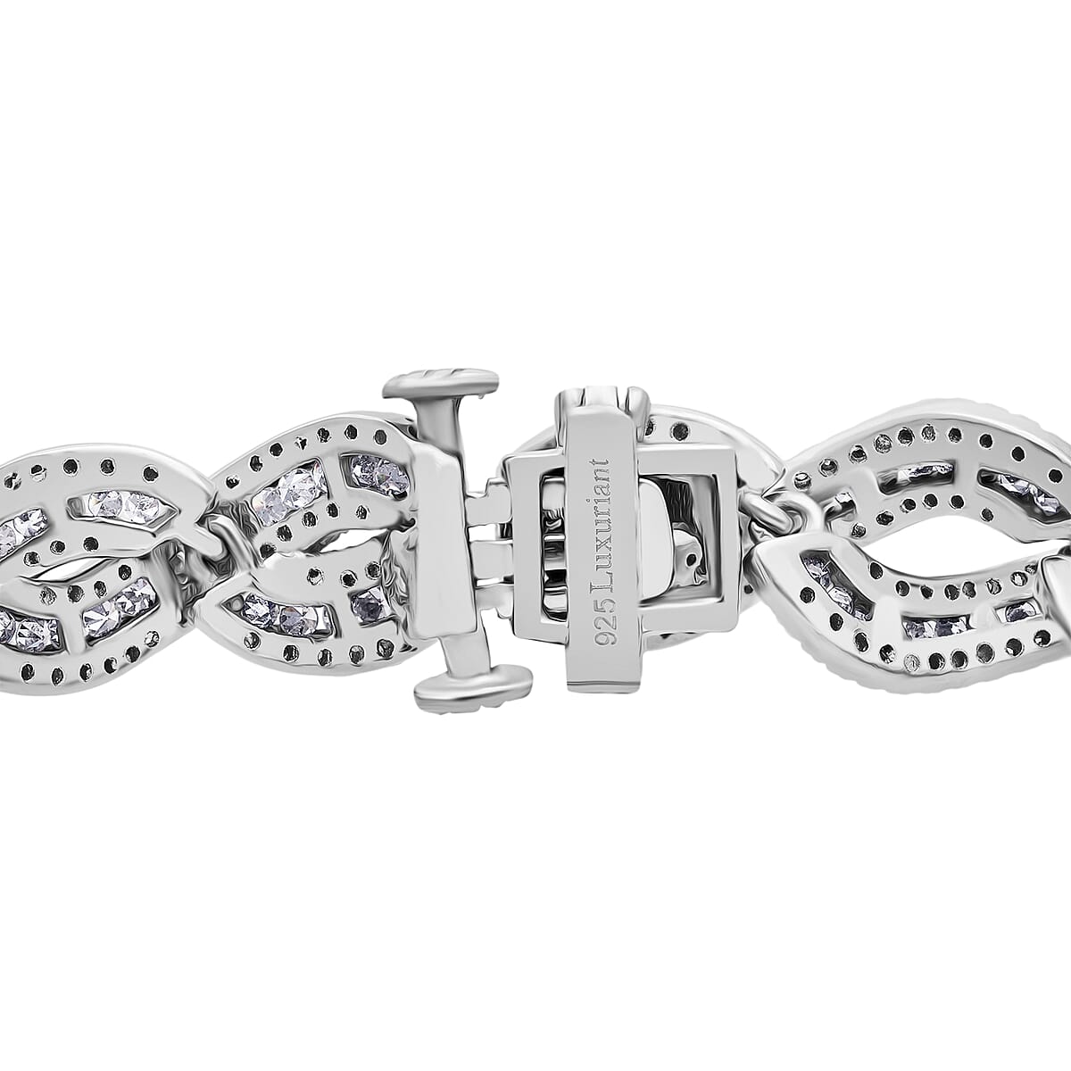 Doorbuster Lab Grown Diamond (I1-I2) 5.20 ctw Intertwined Destiny Bracelet in Rhodium Over Sterling Silver (7.25 In) image number 3
