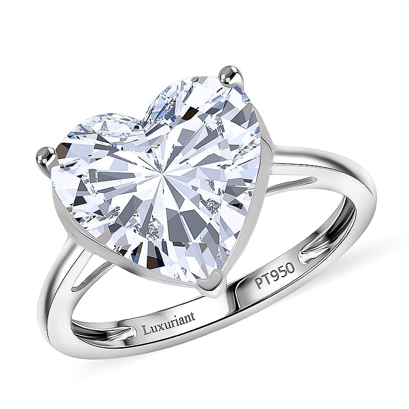 IGI Certified Luxuriant Lab Grown Diamond Solitaire Ring in 950 Platinum 5.00 ctw (Size 6.0)