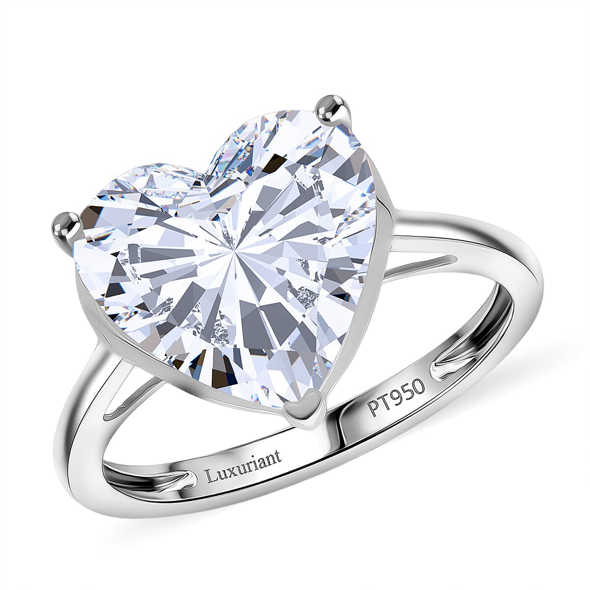 IGI Certified Luxuriant Lab Grown Diamond Solitaire Ring in 950 Platinum 5.00 ctw (Size 9.0) image number 0