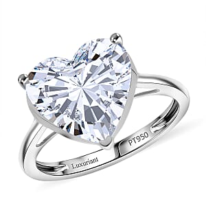 IGI Certified Luxuriant Lab Grown Diamond Solitaire Ring in 950 Platinum 5.00 ctw (Size 9.0)