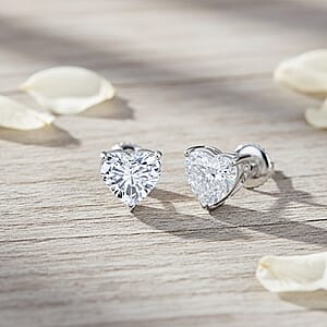 IGI Certified Luxuriant Lab Grown Diamond Solitaire Earrings in 950 Platinum 5.00 ctw (E-F, VS)
