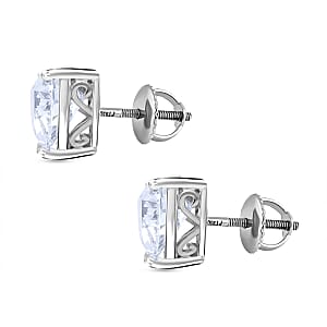 IGI Certified Luxuriant Lab Grown Diamond Solitaire Earrings in 950 Platinum 5.00 ctw (E-F, VS)