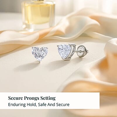 IGI Certified Luxuriant Lab Grown Diamond Solitaire Earrings in 950 Platinum 5.00 ctw (E-F, VS)