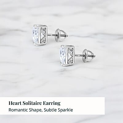 IGI Certified Luxuriant Lab Grown Diamond Solitaire Earrings in 950 Platinum 5.00 ctw (E-F, VS)