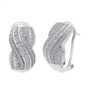 Doorbuster Luxuriant Lab Grown Diamond G-H SI 1.00 ctw Earrings in Rhodium Over Sterling Silver