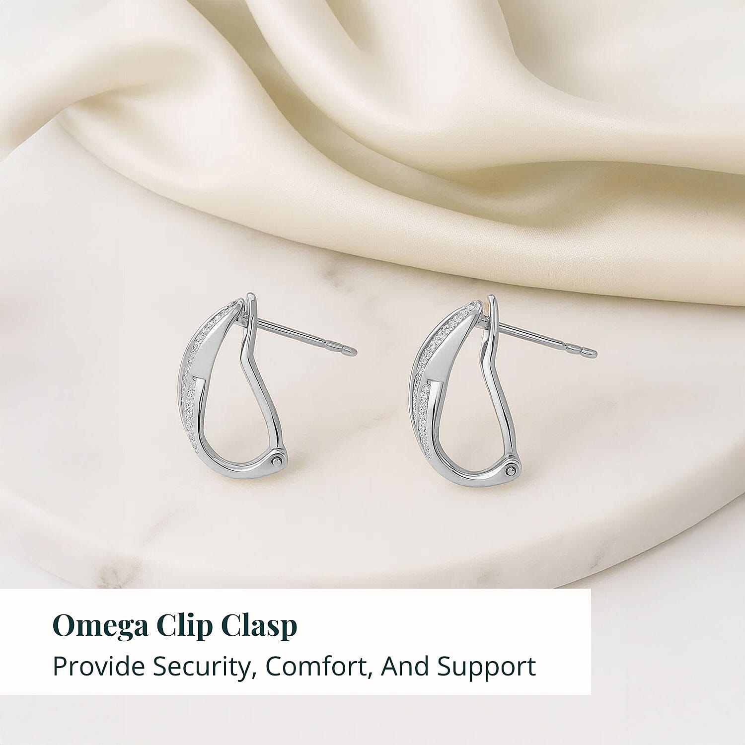 Luxuriant Lab Grown Diamond G-H SI 1.00 ctw Earrings in Rhodium Over Sterling Silver