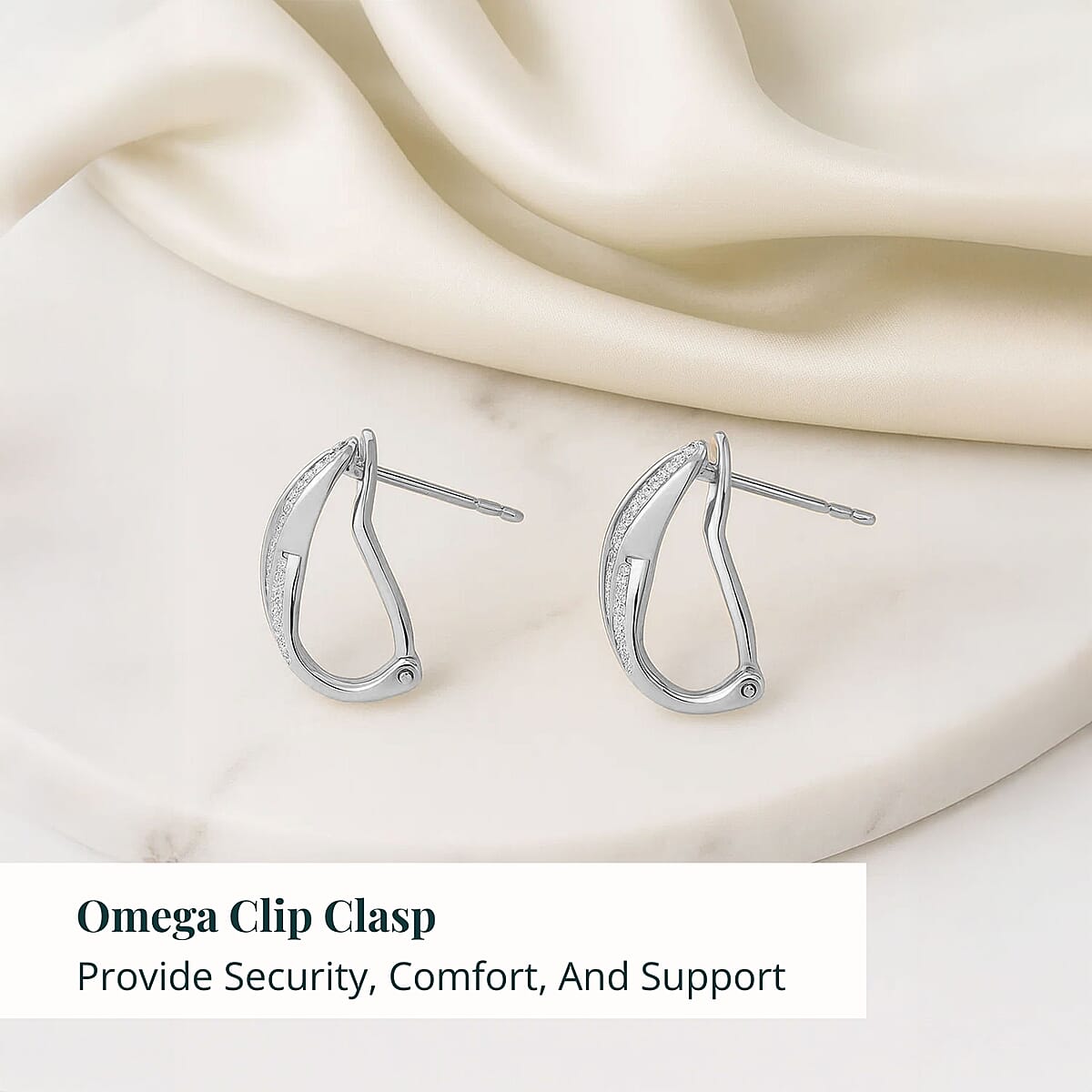 Doorbuster Luxuriant Lab Grown Diamond G-H SI 1.00 ctw Earrings in Rhodium Over Sterling Silver image number 5