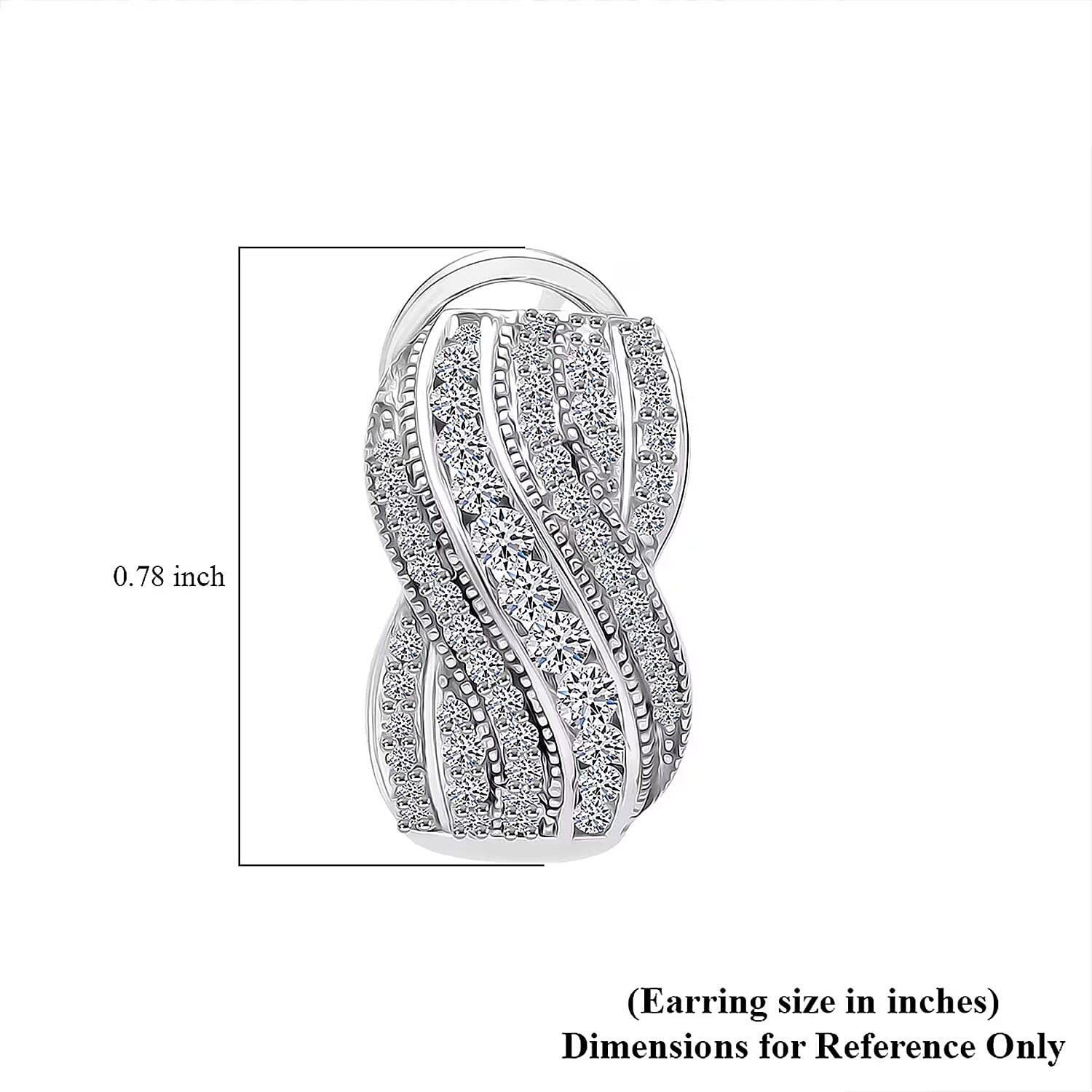 Luxuriant Lab Grown Diamond G-H SI 1.00 ctw Earrings in Rhodium Over Sterling Silver