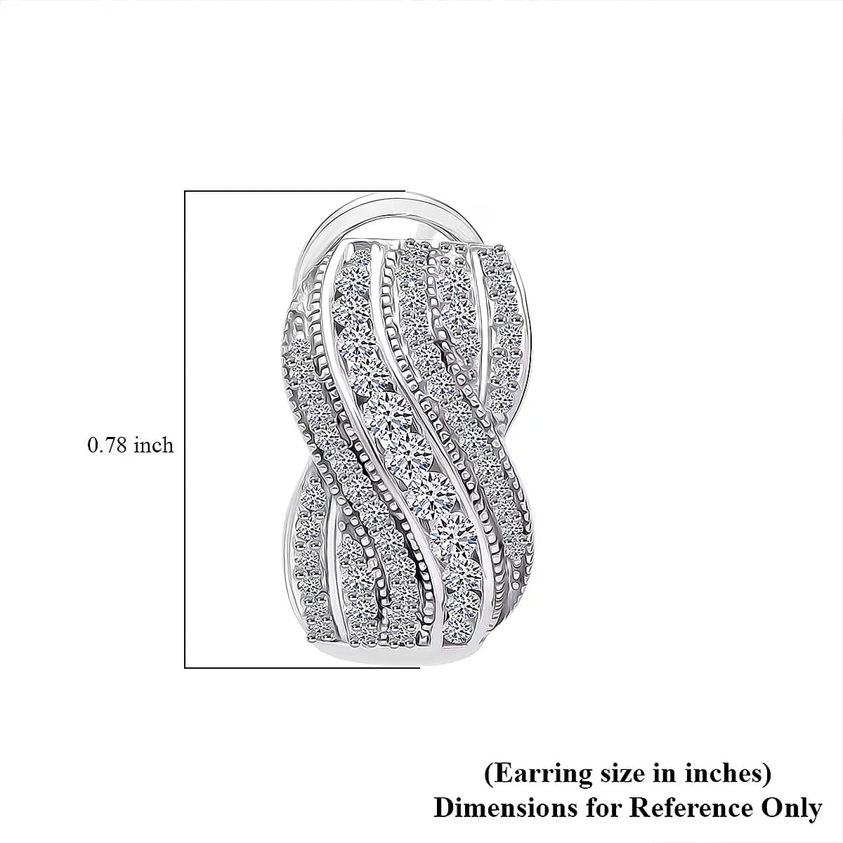 Doorbuster Luxuriant Lab Grown Diamond G-H SI 1.00 ctw Earrings in Rhodium Over Sterling Silver image number 6