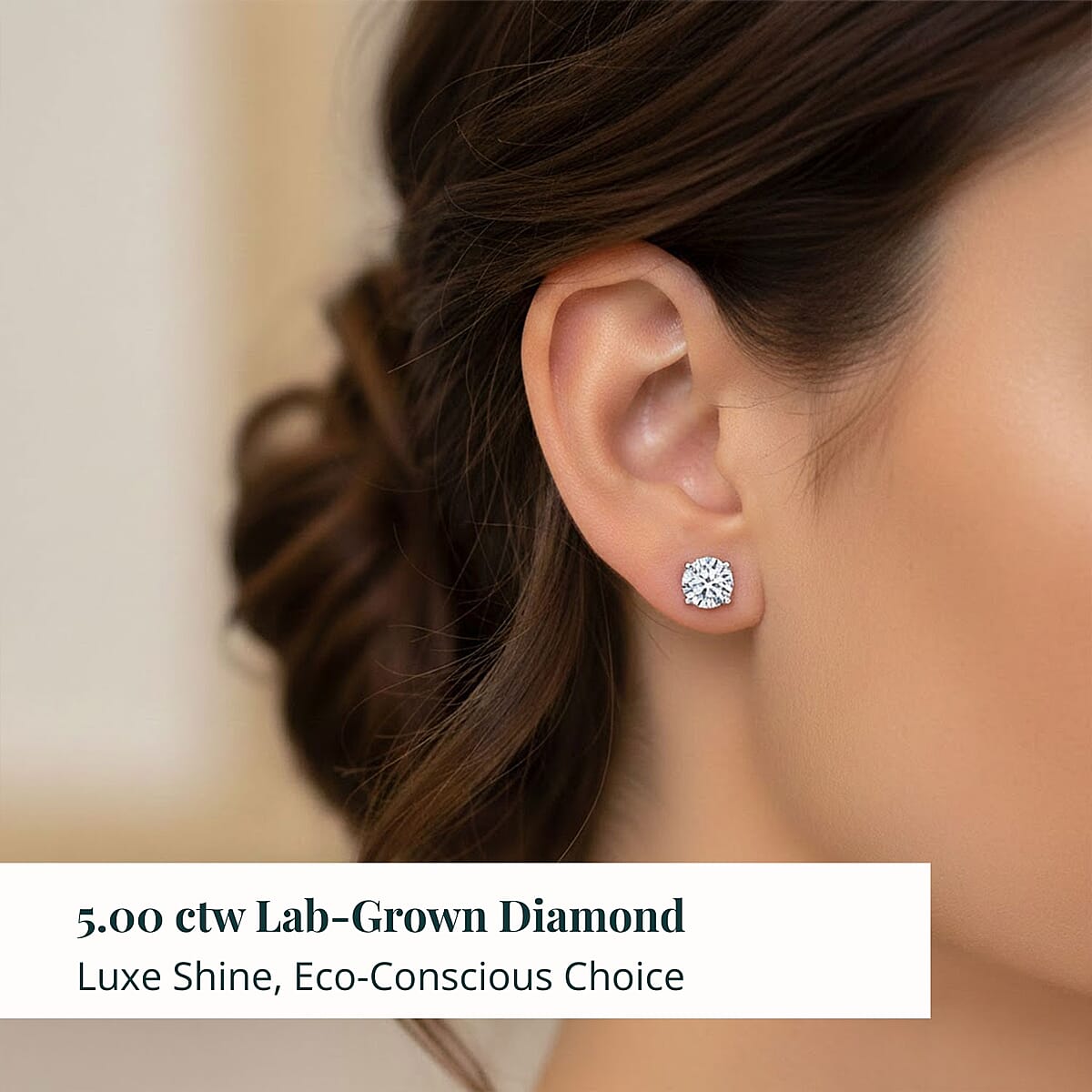 Doorbuster IGI Certified Luxuriant Lab Grown Diamond E-F VS 5.00 ctw Earrings in 950 Platinum 3.40 Grams image number 1