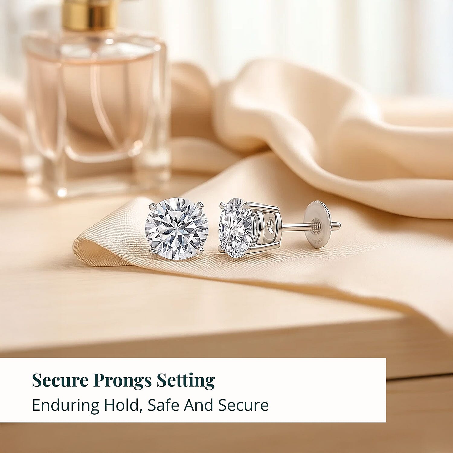 IGI Certified Luxuriant Lab Grown Diamond Solitaire Earrings in 950 Platinum 5.00 ctw ((E-F, VS)