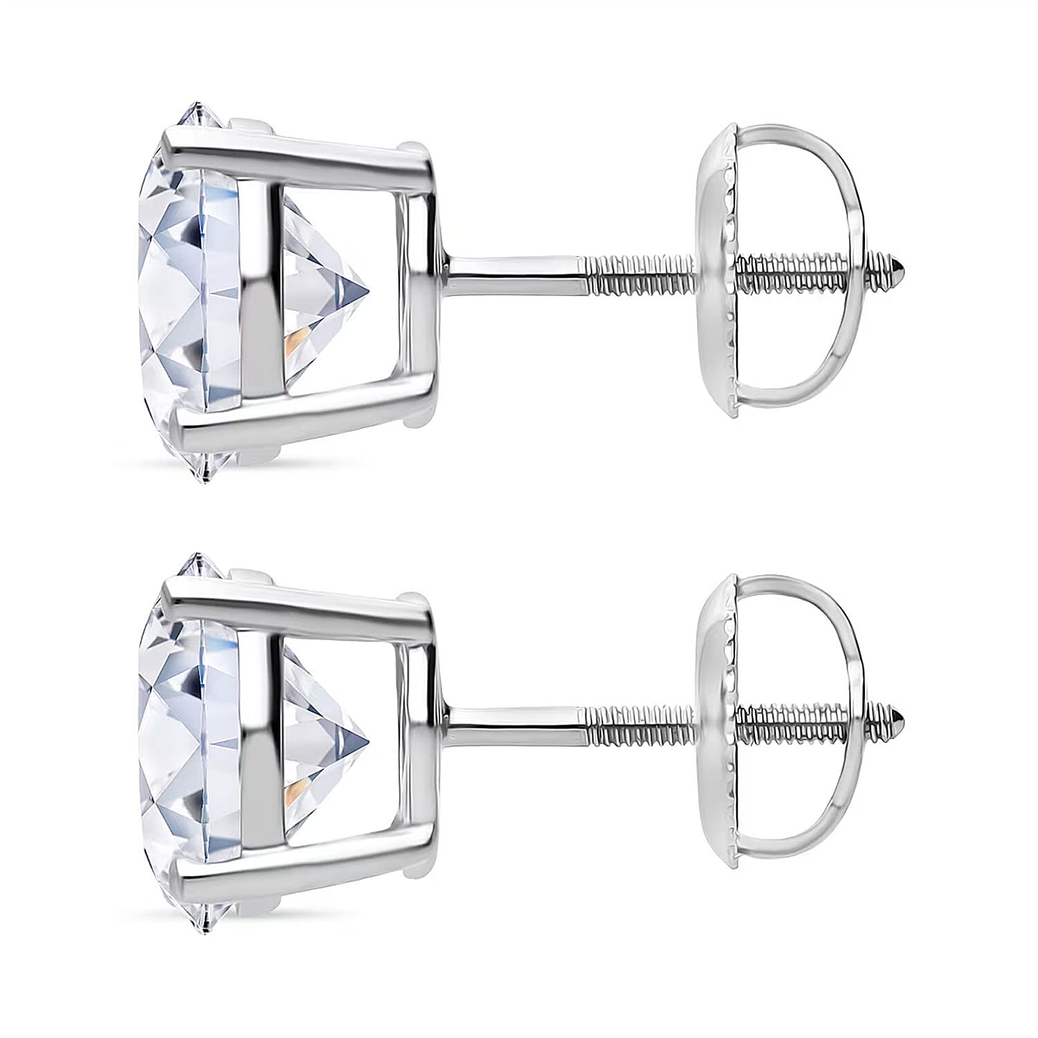IGI Certified Luxuriant Lab Grown Diamond Solitaire Earrings in 950 Platinum 5.00 ctw ((E-F, VS)