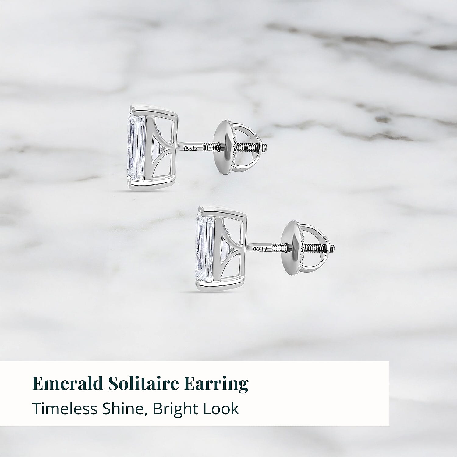 IGI Certified Luxuriant Lab Grown Diamond Solitaire Earrings in 950 Platinum 5.00 ctw (E-F, VS)