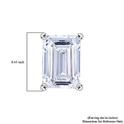 IGI Certified Luxuriant Lab Grown Diamond Solitaire Earrings in 950 Platinum 5.00 ctw (E-F, VS)