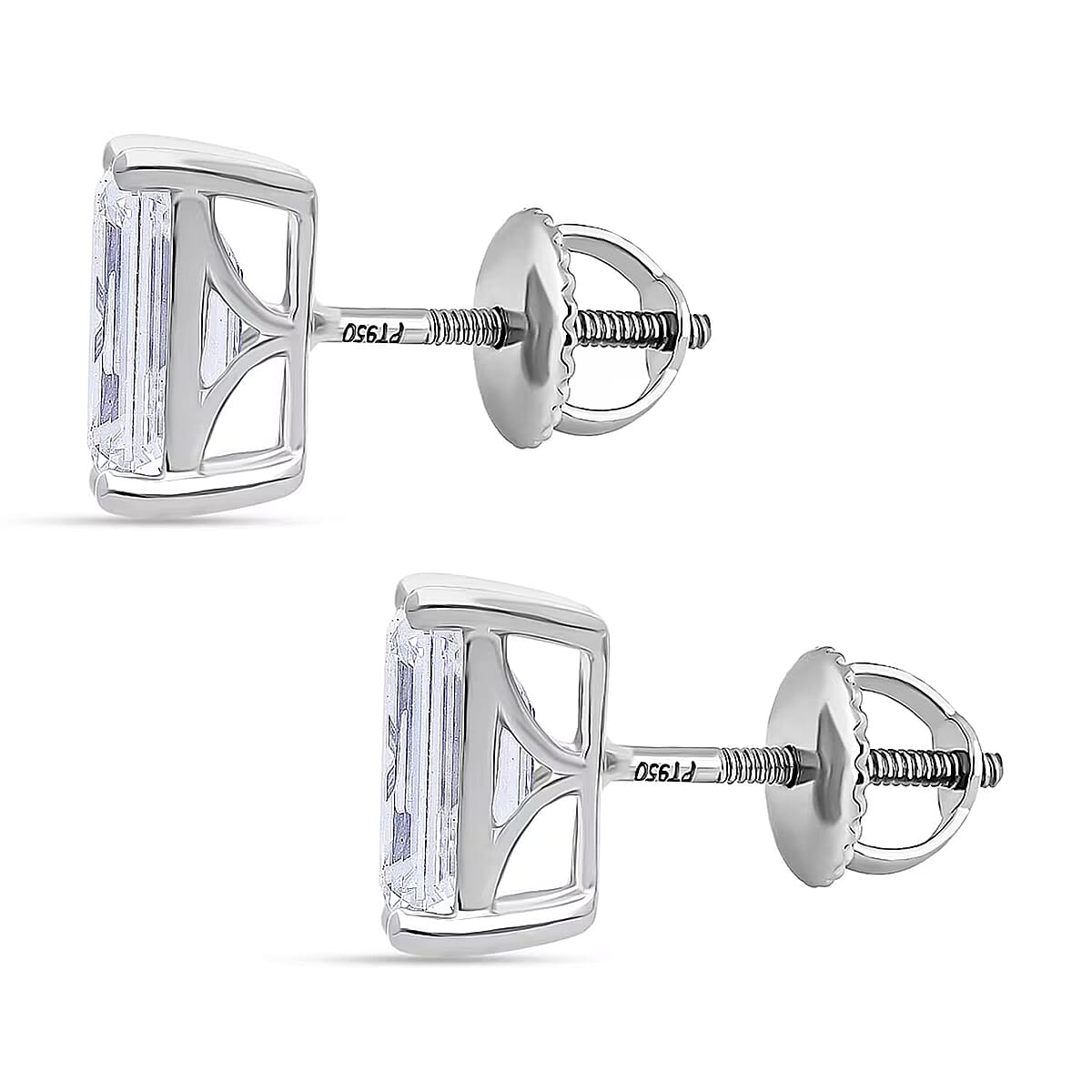 Doorbuster IGI Certified Luxuriant Lab Grown Diamond E-F VS 5.00 ctw Earrings in 950 Platinum 4 Grams image number 8