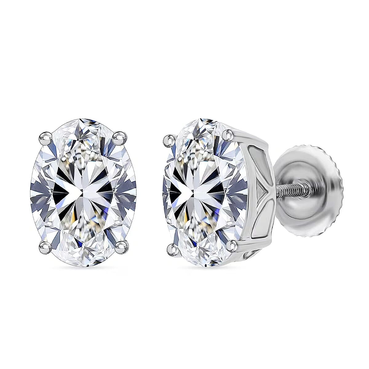 IGI Certified Luxuriant Lab Grown Diamond Solitaire Earrings in 950 Platinum 5.00 ctw (E-F, VS) image number 0