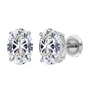 IGI Certified Luxuriant Lab Grown Diamond Solitaire Earrings in 950 Platinum 5.00 ctw (E-F, VS)