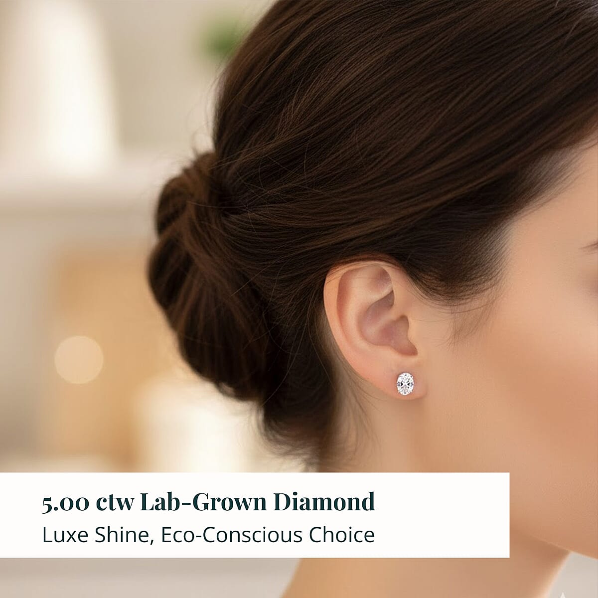 IGI Certified Luxuriant Lab Grown Diamond Solitaire Earrings in 950 Platinum 5.00 ctw (E-F, VS) image number 1